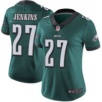 Women's Nike Philadelphia Eagles #27 Malcolm Jenkins Green Vapor Untouchable Limited Authentic Stitched NFL Jersey