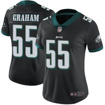 Women's Nike Philadelphia Eagles #55 Brandon Graham Black Vapor Untouchable Authentic Stitched NFL Jersey