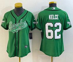 Women's Nike Philadelphia Eagles #62 Jason Kelce Green Joint 2(II) baseball jersey