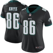 Women's Nike Philadelphia Eagles #86 Zach Ertz Black Vapor Untouchable Authentic stitched NFL jersey