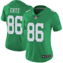 Women's Nike Philadelphia Eagles #86 Zach Ertz Green Rush Vapor Untouchable Limited Authentic Stitched NFL Jersey
