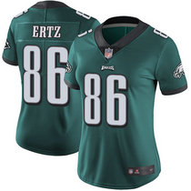 Women's Nike Philadelphia Eagles #86 Zach Ertz Green Vapor Untouchable Authentic stitched NFL jersey