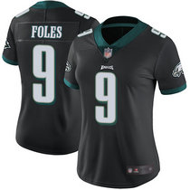 Women's Nike Philadelphia Eagles #9 Nick Foles Black Vapor Untouchable Authentic Stitched NFL Jersey