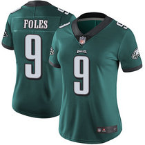 Women's Nike Philadelphia Eagles #9 Nick Foles Green Vapor Untouchable Authentic Stitched NFL Jersey