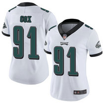 Women's Nike Philadelphia Eagles #91 Fletcher Cox White Vapor Untouchable Authentic stitched NFL jersey