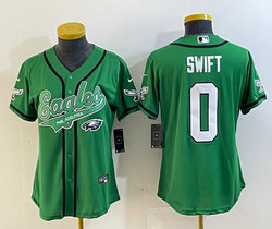 Women's Nike Philadelphia Eagles Blank Green Joint 2(II) baseball jersey