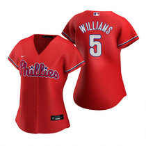 Women's Nike Philadelphia Phillies #5 Nick Williams Red Game Authentic Stitched MLB Jersey