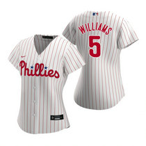 Women's Nike Philadelphia Phillies #5 Nick Williams White Game Authentic Stitched MLB Jersey