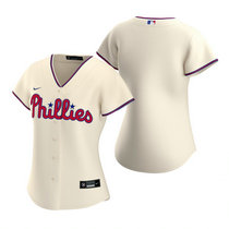 Women's Nike Philadelphia Phillies Blank Cream Game Authentic Stitched MLB Jersey