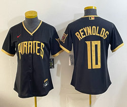 Women's Nike Pittsburgh Pirates #10 Bryan Reynolds Black 2026 City MLB Jersey
