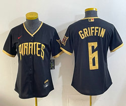 Women's Nike Pittsburgh Pirates #6 Konnor Griffin Black 2026 City MLB Jersey