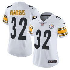 Women's Nike Pittsburgh Steelers #32 Franco Harris White Vapor Untouchable Authentic Stitched NFL Jersey
