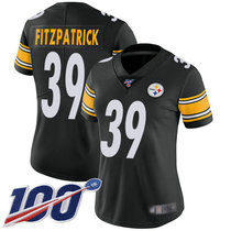 Women's Nike Pittsburgh Steelers #39 Minkah Fitzpatrick 100th Season Black Vapor Untouchable Authentic stitched NFL jersey