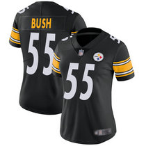 Women's Nike Pittsburgh Steelers #55 Devin Bush Black Vapor Untouchable Limited Authentic Stitched NFL Jersey