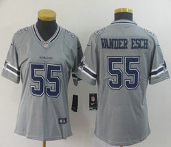 Women's Nike Pittsburgh Steelers #55 Devin Bush Grey Inverted Legend Vapor Untouchable Authentic Stitched NFL jersey