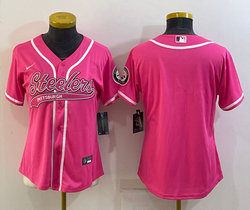 Women's Nike Pittsburgh Steelers Pink Joint Authentic Stitched baseball jersey