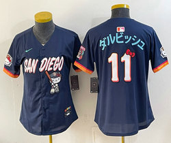 Women's Nike San Diego Padres #11 Navy Hello Kitty Night Jersey