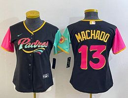 Women's Nike San Diego Padres #13 Manny Machado 2022 City Authentic Stitched MLB Jersey