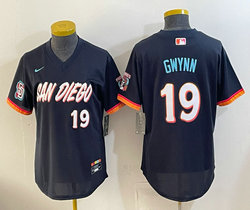 Women's Nike San Diego Padres #19 Tony Gwynn Obsidian 2026 City Pullover MLB Jersey