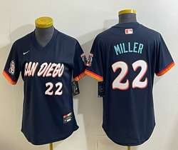 Women's Nike San Diego Padres #22 Mason Miller Black 2026 City Pullover Jersey