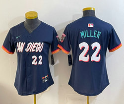 Women's Nike San Diego Padres #22 Mason Miller Button 2026 City MLB Jersey