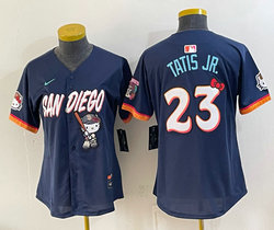 Women's Nike San Diego Padres #23 Fernando Tatis Jr. Navy Hello Kitty Night Jersey