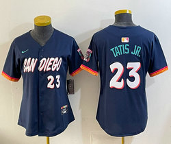 Women's Nike San Diego Padres #23 Fernando Tatis Jr. Button 2026 City MLB Jersey
