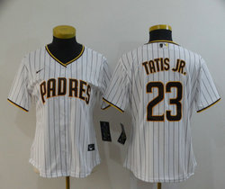 Women's Nike San Diego Padres #23 Fernando Tatis Jr. White Game Authentic Stitched MLB Jersey