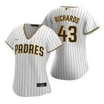 Women's Nike San Diego Padres #43 Garrett Richards White Game Authentic Stitched MLB Jersey