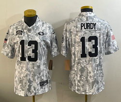 Women's Nike San Francisco 49ers #13 Brock Purdy 2024 Salute to Service Authentic Stitched NFL Jersey