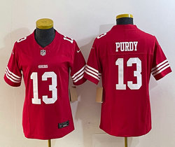 Women's Nike San Francisco 49ers #13 Brock Purdy Red 2023 F.U.S.E. Vapor Untouchable Stitched Football Jersey