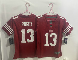 Women's Nike San Francisco 49ers #13 Brock Purdy Red Vapor Untouchable Authentic stitched NFL jersey