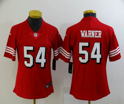 Women's Nike San Francisco 49ers #54 Fred Warner New Red Vapor Untouchable Authentic Stitched NFL Jersey