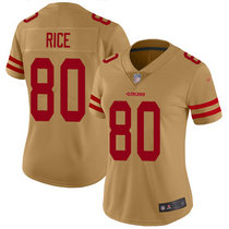 Women's Nike San Francisco 49ers #80 Jerry Rice Inverted Legend Vapor Untouchable Authentic Stitched NFL jersey