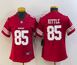 Women's Nike San Francisco 49ers #85 George Kittle Red 2022 Vapor Untouchable Authentic Stitched NFL Jerseys