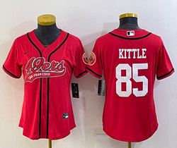 Women's Nike San Francisco 49ers #85 George Kittle Red Joint Authentic Stitched baseball jersey