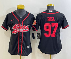 Women's Nike San Francisco 49ers #97 Nick Bosa Black Joint Authentic Stitched baseball jersey