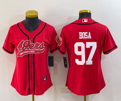 Women's Nike San Francisco 49ers #97 Nick Bosa Red Joint Authentic Stitched baseball jersey