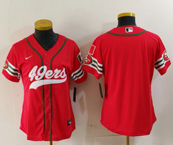 Women's Nike San Francisco 49ers Blank Red Russ Joint Mexico Authentic Stitched baseball jersey