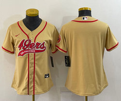 Women's Nike San Francisco 49ers Yellow Joint Authentic Stitched baseball jersey