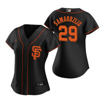 Women's Nike San Francisco Giants #29 Jeff Samardzija Black Game Authentic Stitched MLB Jersey