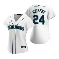 Women's Nike Seattle Mariners #24 Ken Griffey White Game Authentic Stitched MLB jersey