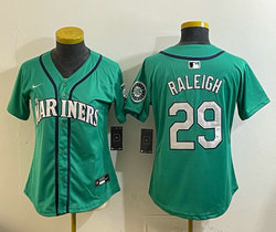 Women's Nike Seattle Mariners #29 Cal Raleigh Green MLB Jersey