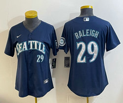 Women's Nike Seattle Mariners #29 Cal Raleigh light Blue MLB Jersey