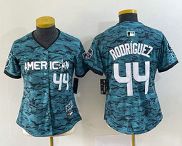 Women's Nike Seattle Mariners #44 Julio Rodriguez Teal 2023 All-Star Stitched Baseball Jersey