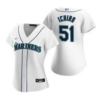 Women's Nike Seattle Mariners #51 Ichiro Suzuki White Game Authentic Stitched MLB jersey