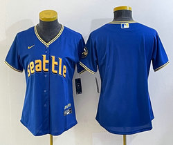 Women's Nike Seattle Mariners Blank Game Authentic Stitched MLB jersey