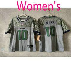 Women's Nike Seattle Seahawks #10 Cooper Kupp 2025 Gray Rivalries Stitched Jersey