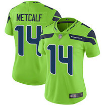 Women's Nike Seattle Seahawks #14 D.K. Metcalf Limited Green Rush NFL Jersey