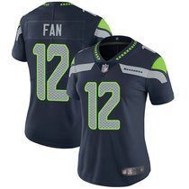Women's Nike Seattle Seahawks 12th Fan Blue Vapor Untouchable Limited Authentic Stitched NFL Jersey